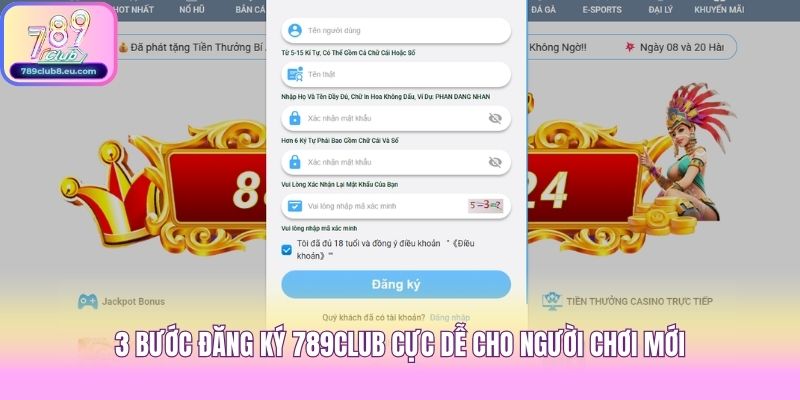 3 bước đăng ký 789club cực dễ cho người chơi mới